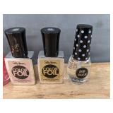 Lot of 5 Brand New Nail Polish: Sally Hanson Xtreme Wear & Color Foil Nail Makeup and Pop-Arazzi *N