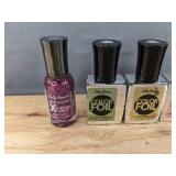 Lot of 5 Brand New Sally Hanson Nail Polish: Color Foil, Miracle Gel Top Coat & Extreme Wear *N