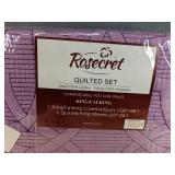 Rosecret Quilt Set - King Quilt and 2 Quilted King Shams *B