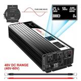 Brand New Xijia LCD-Display 3000W (Peak Power 6000W) dc 48v to 110V 120V ac 60HZ Pure sine Wave Solar Inverter for Home RV & Camping (DC48V (Range 40V-60V) 3000W) $250.00 Retail *B