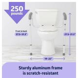 Brand New Medline Toilet Safety Rail For Seniors, Height Adjustable $35.99 Retail *B