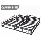 Brand New 5 inch Low Profile Queen-Size Box-Spring Only, Heavy Duty Metal with Fabric Cover, Easy Assembly, Non Slip, Noise Free $105.99 Retail *B