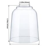 Brand New 4 Pcs Clear Glass Shade, Light Cover Shade with 1-5/8" Fitter, Light Fixture Globe Replacement for Chandelier, Wall Sconce, Vanity Light $36.99 Retail *B