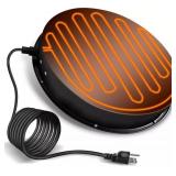 New Eggluuz Chicken Waterer Heater, 125W Drinker Heat Base 15 inch, Black $43.96 Retail *B