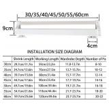 Brand New ZandN Closet Clothes Hanger Rail, Pull-Out Closet Rod, White, 60cm/23.62in $63.99 Retail *N