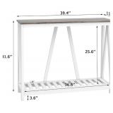Brand New Farmhouse Entryway Console Table, 39.3inch Oak Grey $99.99 Retail *N