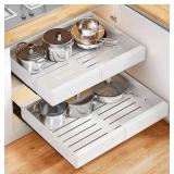 Brand New Expandable Pull Out Cabinet Organizer 21" Deep with Cleaning Brush $35.99 Retail *N