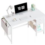 Brand New Lufeiya Small White Computer Desk with Drawers $93.70 Retail *N