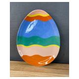 Brand New Easter Glass Standing Purple Bunny, 3 Cracked Egg Baskets, Egg Plate and Carrot Plate *N