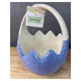 Brand New Easter Decorative Bunny, 3 Cracked Egg Baskets, Egg Plate and Carrot Plate *N
