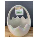 Brand New Easter Decorative Bunny, 3 Cracked Egg Baskets, Egg Plate and Carrot Plate *N