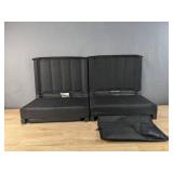 Lot of 2 New Bleacher Seats with Storage Pockets in Black *B