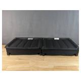 Lot of 2 New Bleacher Seats with Storage Pockets in Black *B