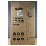 Brand New Moukey Karaoke Machine, Wood Pattern 10" Woofer Portable PA System, Bluetooth Speaker with 2 Wireless Microphones, Tablet Holder & Party Lights, Echo/Treble/Bass Adjustment Support REC/AUX/U