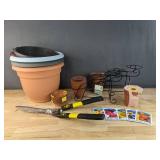 New Assortment of Gardening Supplies: Planters, Flower Seeds, Hedge Clippers and More *N