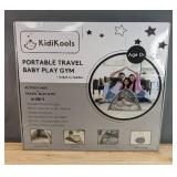 New 6-in-1 Baby Play Gym Activity Center, Portable Baby Activity Mat with 6 Removable Toys for Motor Skills & Sensory Development, Baby Tummy Time Play Mat for 0-18 Months, Easy Clean & Assemble Grey 