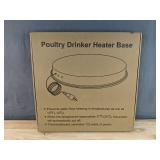 New Eggluuz Chicken Waterer Heater, 125W Drinker Heat Base 15 inch, Black $43.96 Retail *B