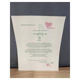 New Pittsburgh Originals "Lacey" Doll by Chris Miller 1996 with COA *B