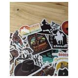 50 New Cowboy Western Theme Aesthetic Stickers for Water Bottles, Laptops, Scrapbooking Etc *E