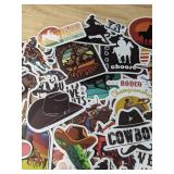 50 New Cowboy Western Theme Aesthetic Stickers for Water Bottles, Laptops, Scrapbooking Etc *E