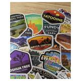 50 New National Park Theme Aesthetic Stickers for Water Bottles, Laptops, Scrapbook Etc *E