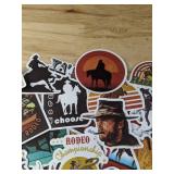 50 New Cowboy Western Theme Aesthetic Stickers for Water Bottles, Laptops, Scrapbooking Etc *E