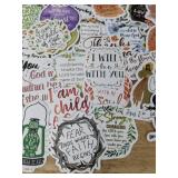 50 New Faith and Spiritual Quotes Aesthetic Stickers for Water Bottles, Laptops, Scrapbooking Etc *E