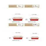 Brand New Bakeware Set of 4, MALACASA Porcelain Baking Pans Set Red 9.5"/11.25"/12.75"/14.5" $60 Retail *N