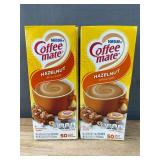 2 Brand New Boxes Nestle Coffee Mate Hazelnut Non-Dairy Creamer Individual Pods *N