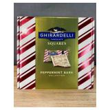 New 60 Pieces Ghirardelli Chocolate Peppermint Bark Squares Box *N
