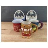 New 3 Mugs and 2 Easter Egg Baskets *N