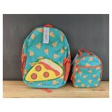 Brand New Cat & Jack Pizza Print Backpack & Lunch Tote *N