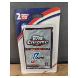 2 Brand New Factory Sealed Topps Chrome Baseball Packs and 2025 Topps Series One MLB Baseball 59 Card Box *N