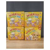 4 Brand New Boxes of Poufotte Walking Bunny Plush Toys White $68 Retail *N