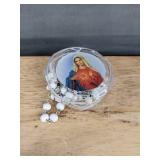 24 New Rose Scented Catholic Rosaries Necklaces Wooden Beads Rosary Necklace Religious Rosary Jesus Cross Catholic Gifts Holy Rosaries *N