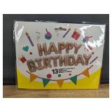 Brand New Happy Birthday Decorations with Balloons, Light Up Stars, and More *N