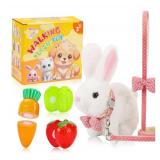 4 Brand New Boxes of Poufotte Walking Bunny Plush Toys White $68 Retail *N