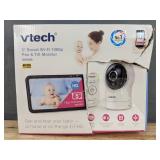 Brand New VTech RM5764HD 1080p Smart WiFi Remote Access Baby Monitor, 360° Pan & Tilt, 5" 720p HD Display, HD Night Vision, Soothing Sounds, 2-Way Talk, Temperature Sensor, Motion Detection, iOS & An