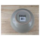 4 Brand New 6" Deep Prescott Spackle White Stripe Bowls *N