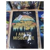 6 New 5" x 12" Aluminum Signs: Reykjavik Iceland, I aim to Misbehave, Dinotrux Supercharged, Etc. *N