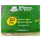 Brand New Case of 20 Gerber 1st Foods Organic Baby Food, Fruit & Veggie Value Pack 4 oz. *N