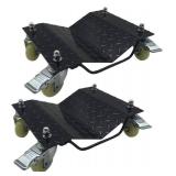 Brand New 2 Pack Heavy Duty Wheel Dolly Car Tire Stakes Set for Tow or Vehicle Storage Furniture Movers 5,000 lbs. Capacity Black $74.89 Retail *B