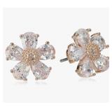Brand New Betsey Johnson Crystal Flower Stud Earrings *N