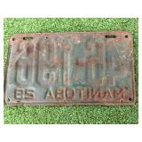 1929 Manitoba License Plate