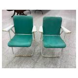 Vintage Metal Folding Patio Chairs