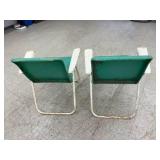 Vintage Metal Folding Patio Chairs