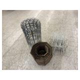Wire Flower Fencing & Wood Flower Pots