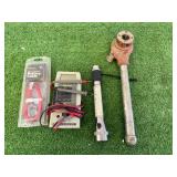 Multimeter, Flashlight, Pipe Threader & Battery Cable