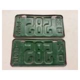 Matched Set of 1933 3 Digit ND License Plates