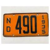 1935 ND 3 Digit License Plate